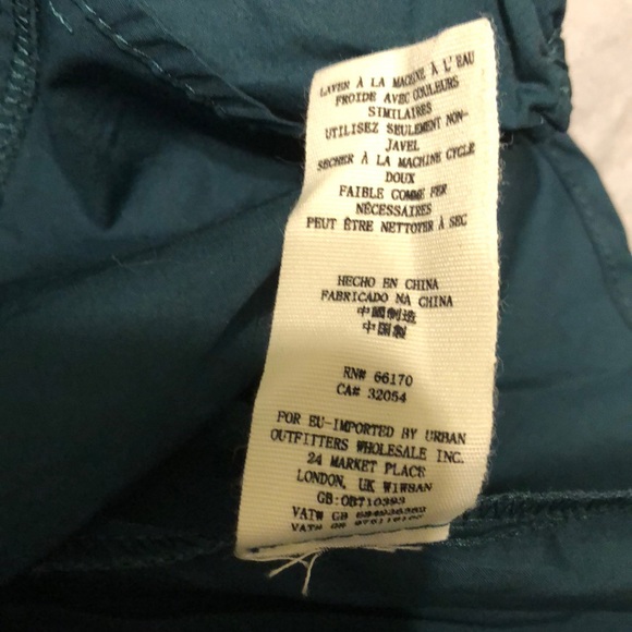 NWT. Free People Button Down. Sm. Dark Teal/Green - Picture 7 of 8